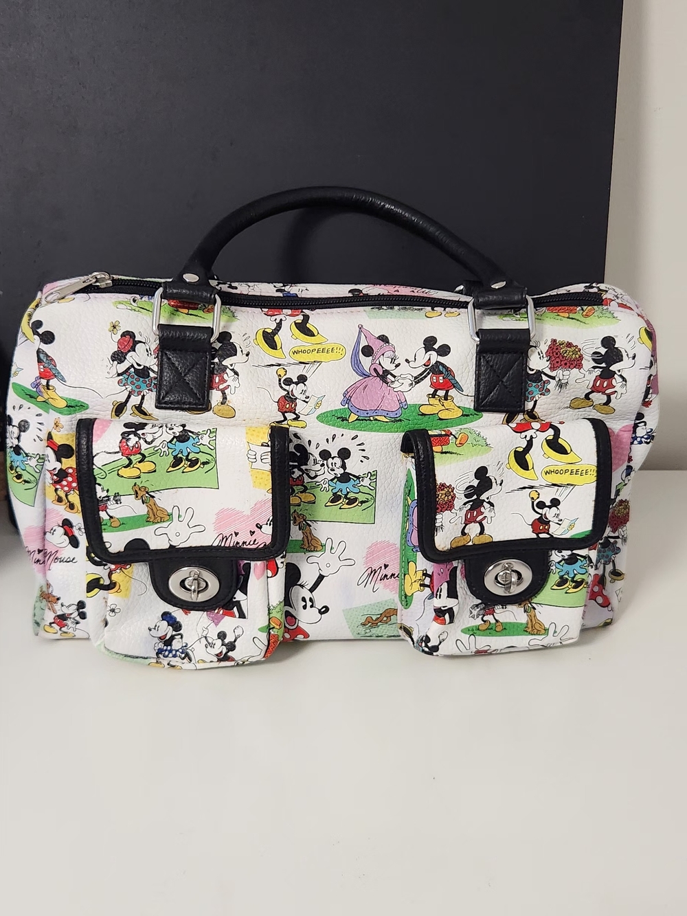 Vintage Disney Minnie & Mickey Comic Strip Purse